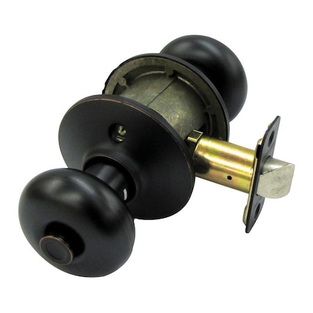 Schlage Schlage Plymouth Aged Bronze Privacy Lockset 1-3/4 in. F40VPLY716